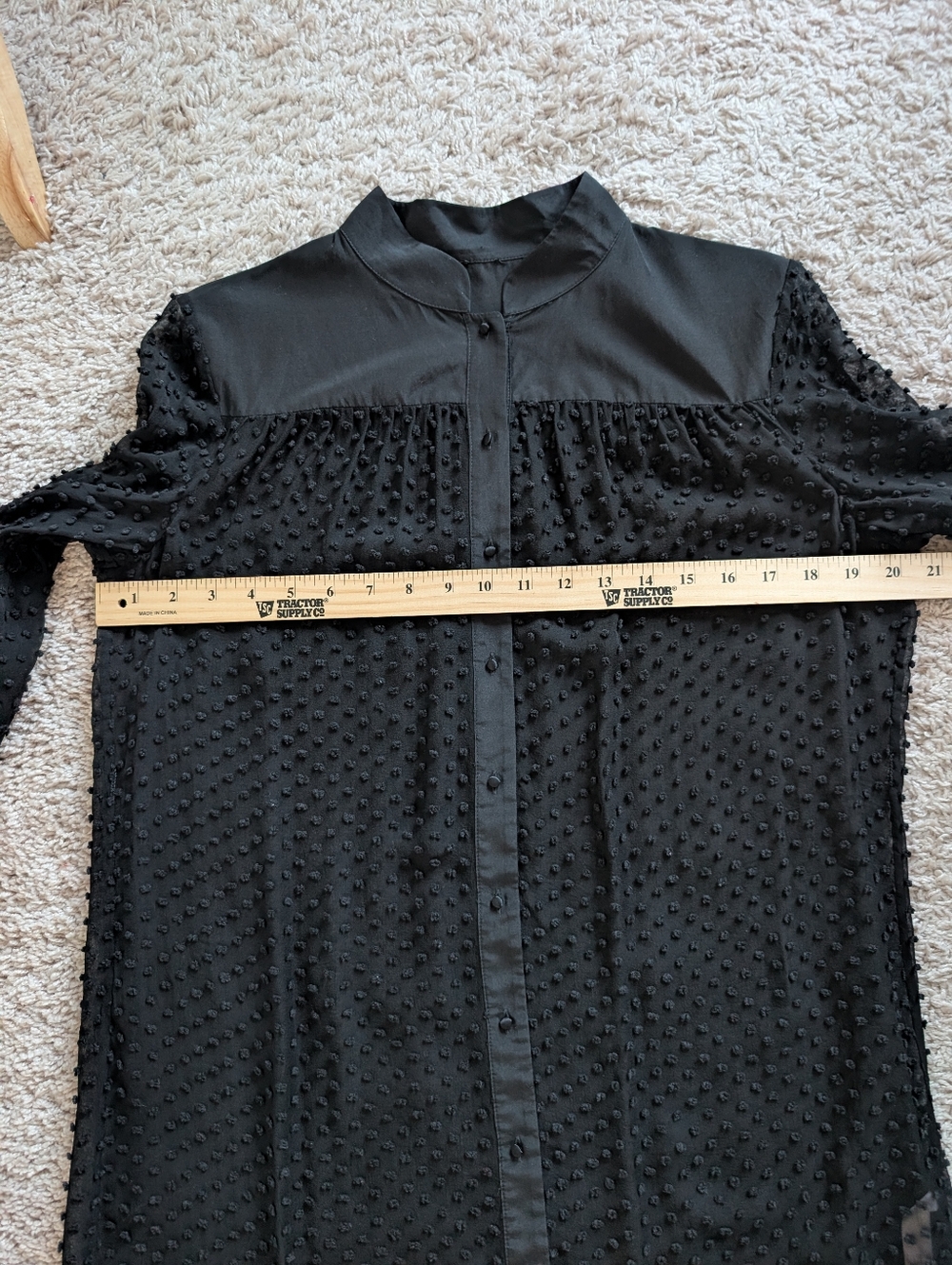 Agent Provocateur Black Silk-Blend Swiss Dot Shirt Dress - Picture 8 of 12